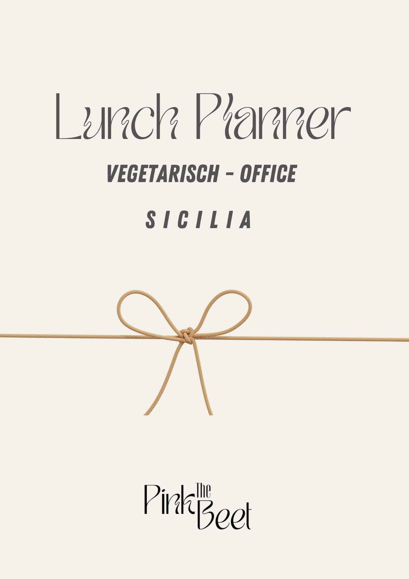 Lunch Planner Vegetarisch- OFFICE| SICILIA 🌱